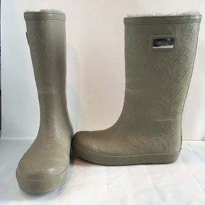 MoovBoot Sheepskin lined Beige Rubber Boots